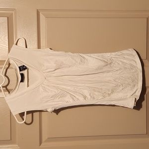 Women's white sleeveless tee